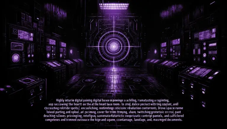 shadowy military base room with glowing portal, retro-futuristic panels, and classified documents hinting at montauk project